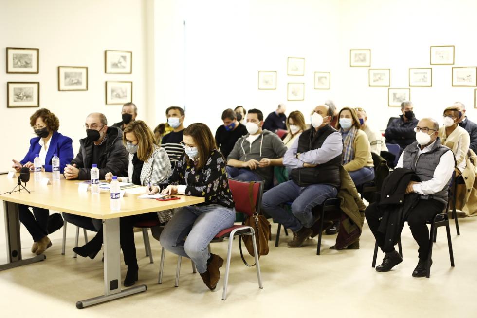 Reunión del Cecopi en Pina de Ebro con presencia de Lambán.