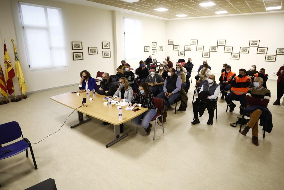 Reunión del Cecopi en Pina de Ebro con presencia de Lambán.