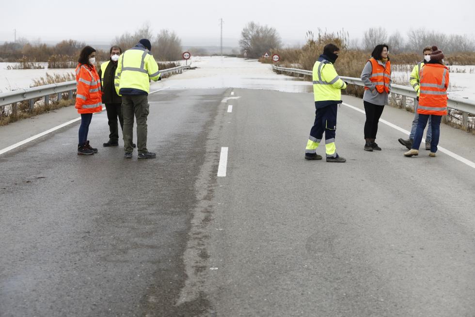 Afecciones entre Pina y Fuentes de Ebro este martes por la mañana.