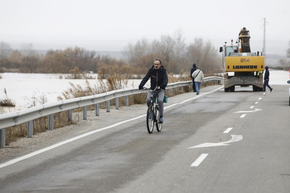 Afecciones entre Pina y Fuentes de Ebro este martes por la mañana.