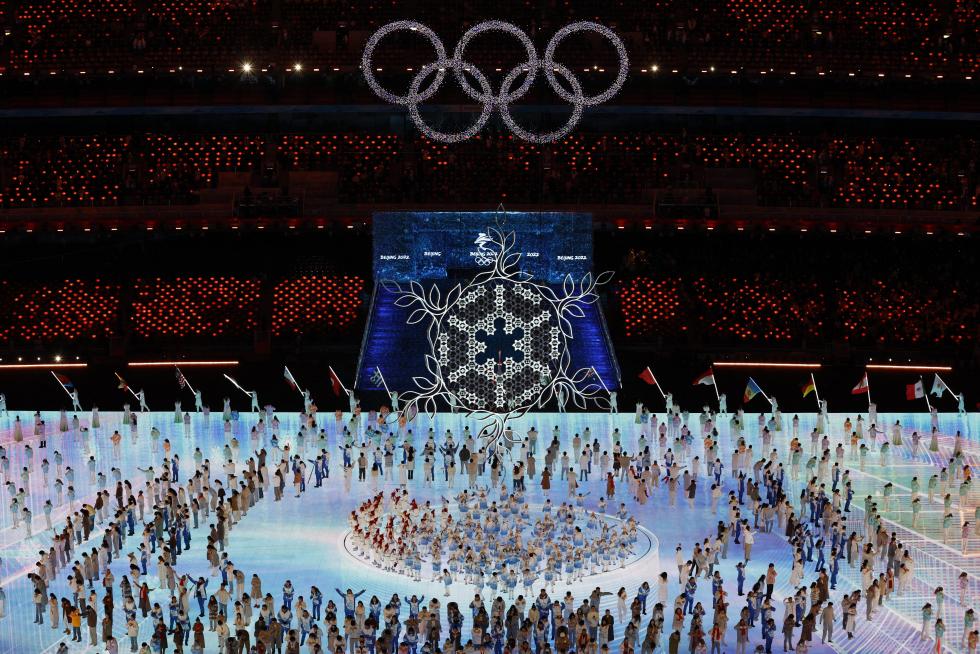 2022 Beijing Olympics - Closing Ceremony - National Stadium, Beijing, China - February 20, 2022. General view of performers during the closing ceremony. REUTERS/Aleksandra Szmigiel OLYMPICS-2022-CLOSING/
