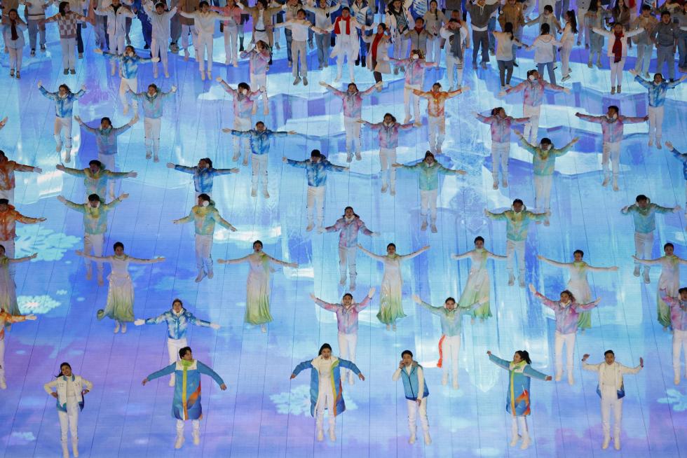 2022 Beijing Olympics - Closing Ceremony - National Stadium, Beijing, China - February 20, 2022. Performers are seen during the closing ceremony. REUTERS/Susana Vera OLYMPICS-2022-CLOSING/