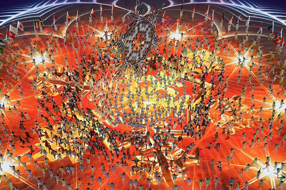 2022 Beijing Olympics - Closing Ceremony - National Stadium, Beijing, China - February 20, 2022. Performers are seen during the closing ceremony. REUTERS/Susana Vera OLYMPICS-2022-CLOSING/