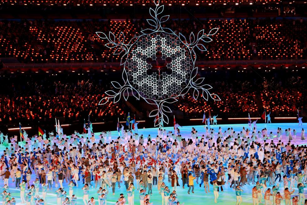 2022 Beijing Olympics - Closing Ceremony - National Stadium, Beijing, China - February 20, 2022. Performers are seen during the closing ceremony. REUTERS/Susana Vera OLYMPICS-2022-CLOSING/