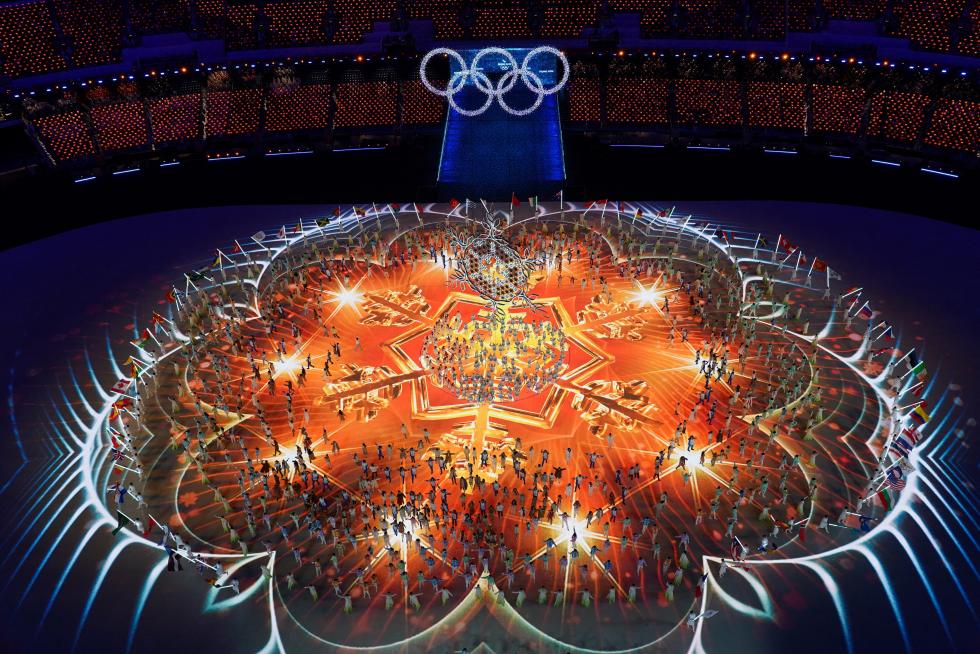 2022 Beijing Olympics - Closing Ceremony - National Stadium, Beijing, China - February 20, 2022. General view of performers during the closing ceremony. REUTERS/Susana Vera OLYMPICS-2022-CLOSING/