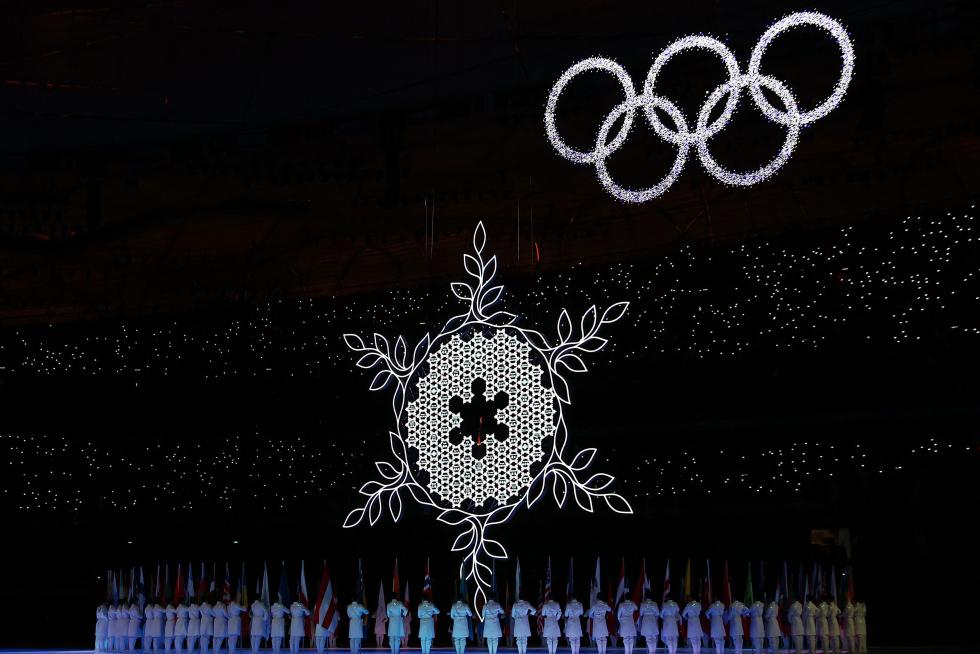 2022 Beijing Olympics - Closing Ceremony - National Stadium, Beijing, China - February 20, 2022. Performers during the closing ceremony. REUTERS/Fabrizio Bensch OLYMPICS-2022-CLOSING/