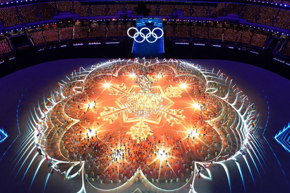 2022 Beijing Olympics - Closing Ceremony - National Stadium, Beijing, China - February 20, 2022. General view of performers during the closing ceremony. REUTERS/Eloisa Lopez OLYMPICS-2022-CLOSING/