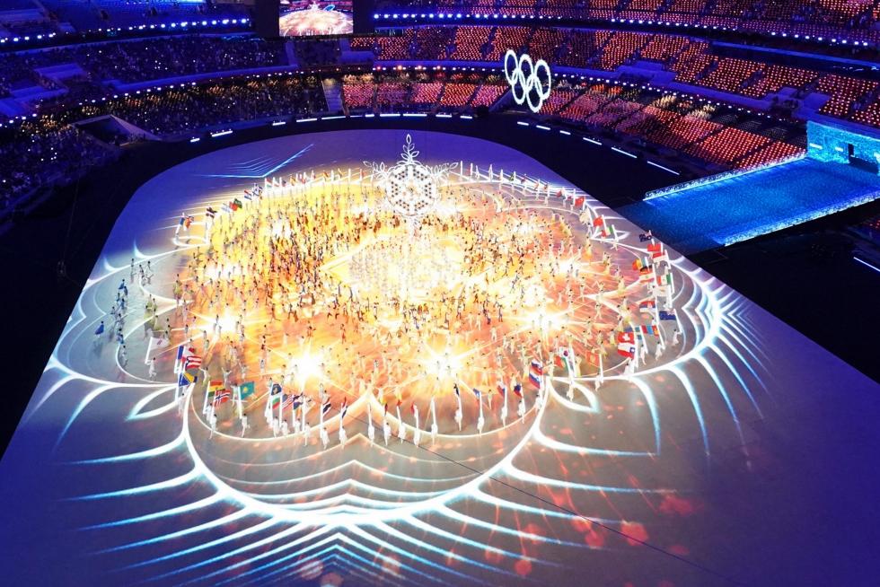 2022 Beijing Olympics - Closing Ceremony - National Stadium, Beijing, China - February 20, 2022. General view of performers during the closing ceremony. REUTERS/Pawel Kopczynski OLYMPICS-2022-CLOSING/