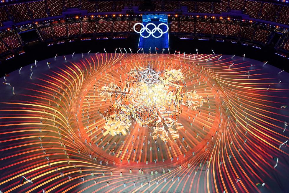 2022 Beijing Olympics - Closing Ceremony - National Stadium, Beijing, China - February 20, 2022. General view of performers during the closing ceremony. REUTERS/Eloisa Lopez OLYMPICS-2022-CLOSING/