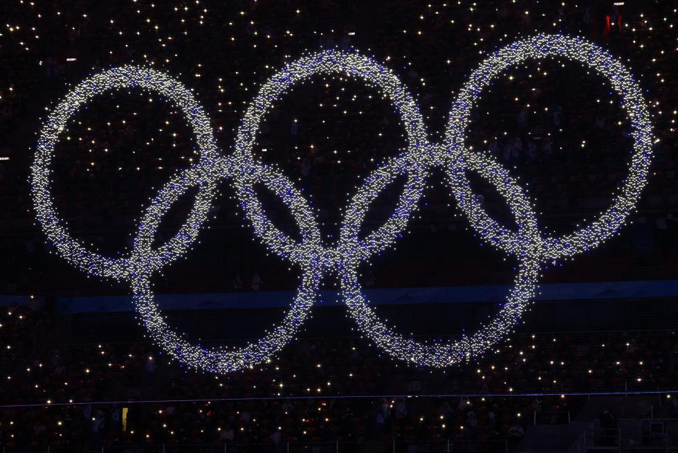 2022 Beijing Olympics - Closing Ceremony - National Stadium, Beijing, China - February 20, 2022. General view as fireworks explode above the stadium during the closing ceremony. REUTERS/David W Cerny OLYMPICS-2022-CLOSING/