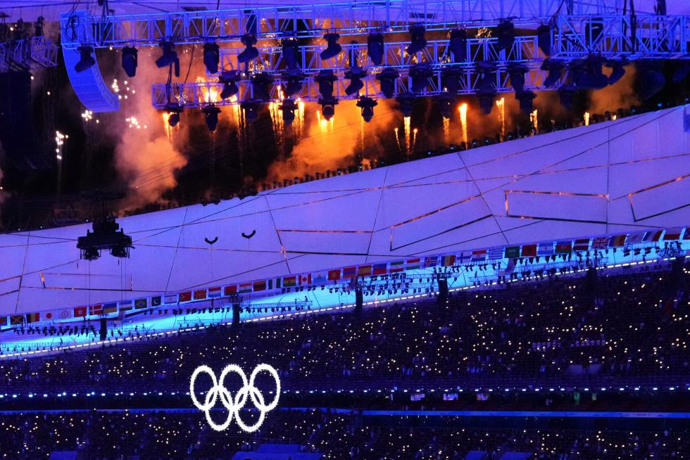 2022 Beijing Olympics - Closing Ceremony - National Stadium, Beijing, China - February 20, 2022. General view of performers during the closing ceremony. REUTERS/Aleksandra Szmigiel OLYMPICS-2022-CLOSING/