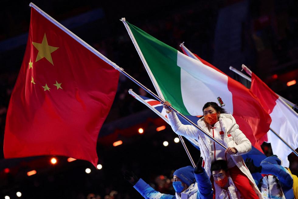 2022 Beijing Olympics - Closing Ceremony - National Stadium, Beijing, China - February 20, 2022. General view during the closing ceremony. REUTERS/Fabrizio Bensch TPX IMAGES OF THE DAY OLYMPICS-2022-CLOSING/