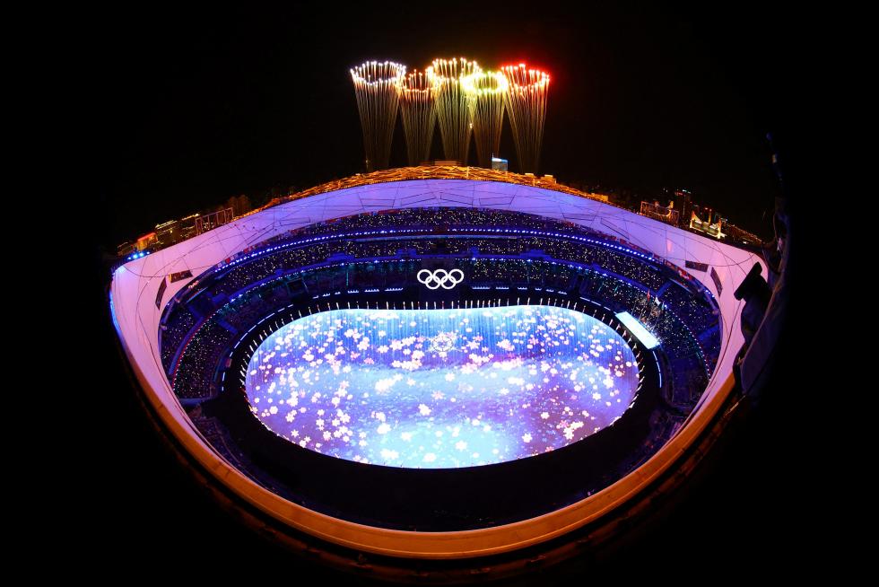 2022 Beijing Olympics - Closing Ceremony - National Stadium, Beijing, China - February 20, 2022. Performers are seen during the closing ceremony. REUTERS/Susana Vera TPX IMAGES OF THE DAY OLYMPICS-2022-CLOSING/