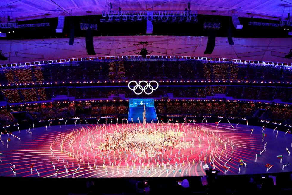 Beijing (China), 20/02/2022.- The Olympic Flame is out at the end of the Closing Ceremony for the Beijing 2022 Olympic Games at the National Stadium, also known as Bird's Nest, in Beijing China, 20 February 2022. EFE/EPA/HOW HWEE YOUNG
CHINA BEIJING 2022 OLYMPIC GAMES