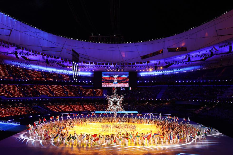Beijing (China), 20/02/2022.- The Snowflake Cauldron during the Closing Ceremony for the Beijing 2022 Olympic Games at the National Stadium, also known as Bird's Nest, in Beijing China, 20 February 2022. EFE/EPA/HOW HWEE YOUNG
CHINA BEIJING 2022 OLYMPIC GAMES