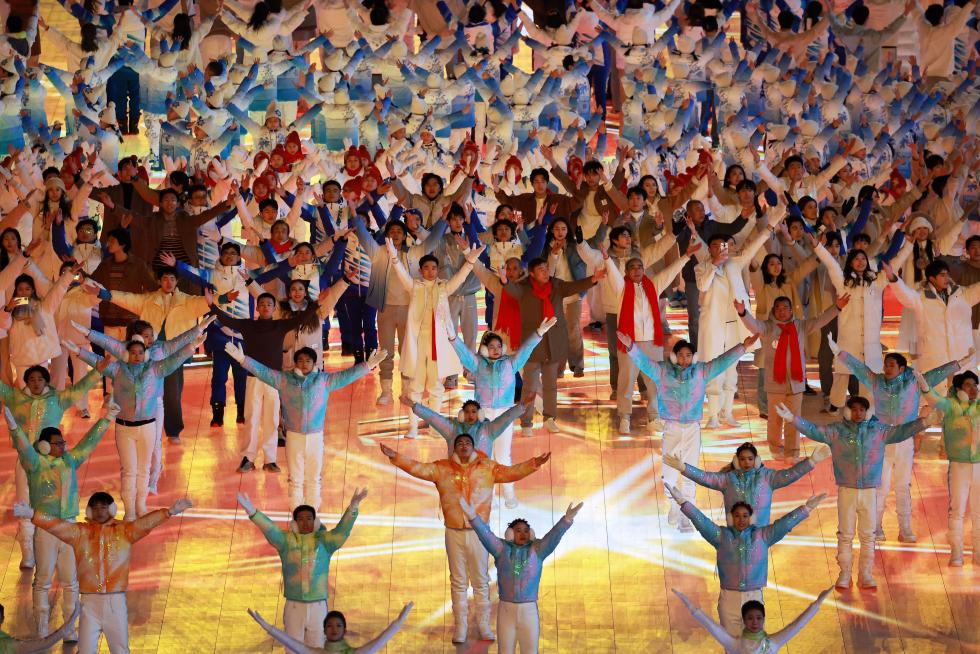 Beijing (China), 20/02/2022.- The logo of the Milan Cortina 2026 Winter Olympic Games during the Closing Ceremony for the Beijing 2022 Olympic Games at the National Stadium, also known as Bird's Nest, in Beijing China, 20 February 2022. EFE/EPA/HOW HWEE YOUNG
CHINA BEIJING 2022 OLYMPIC GAMES