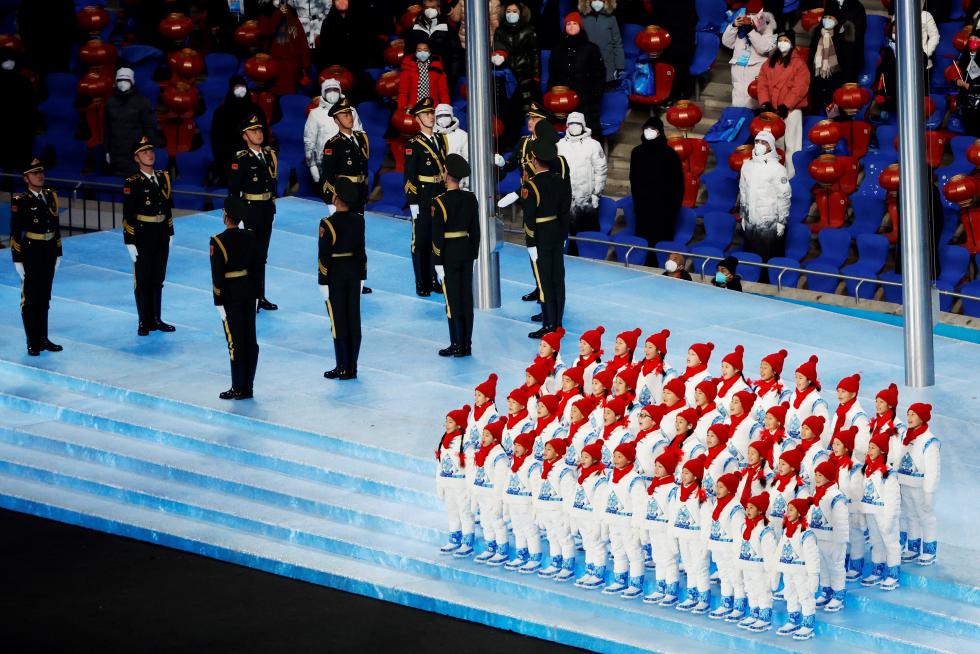 Beijing (China), 20/02/2022.- The Malanhua'er Children's Choir during the Closing Ceremony for the Beijing 2022 Olympic Games at the National Stadium, also known as Bird's Nest, in Beijing China, 20 February 2022. EFE/EPA/HOW HWEE YOUNG
CHINA BEIJING 2022 OLYMPIC GAMES