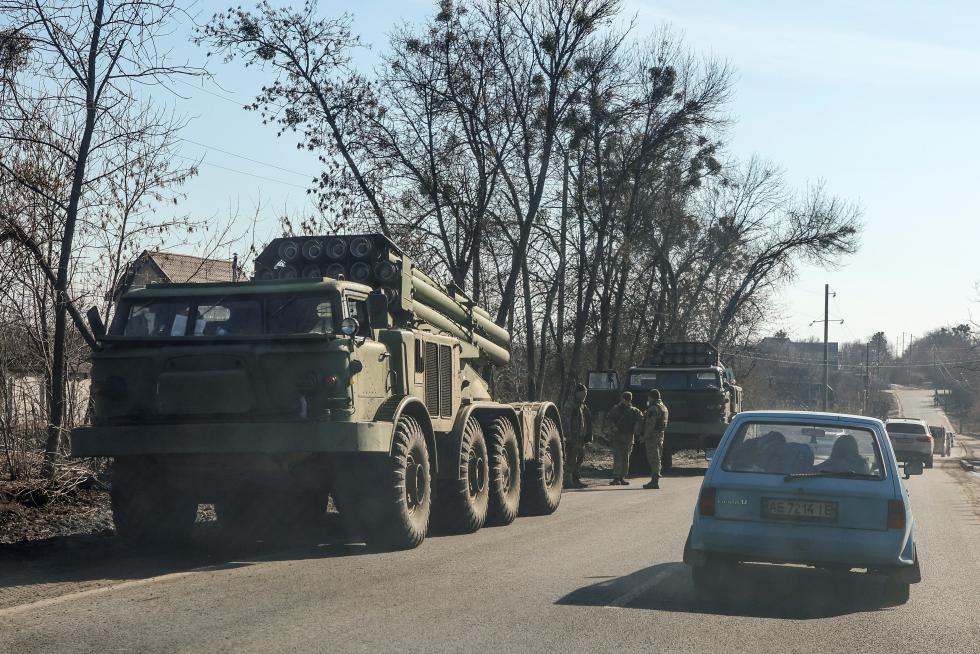 Militares en la región de Kharkiv.