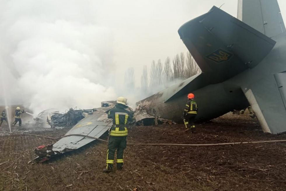 Un avión del Ejército ucraniano se estrella cerca de Kiev
