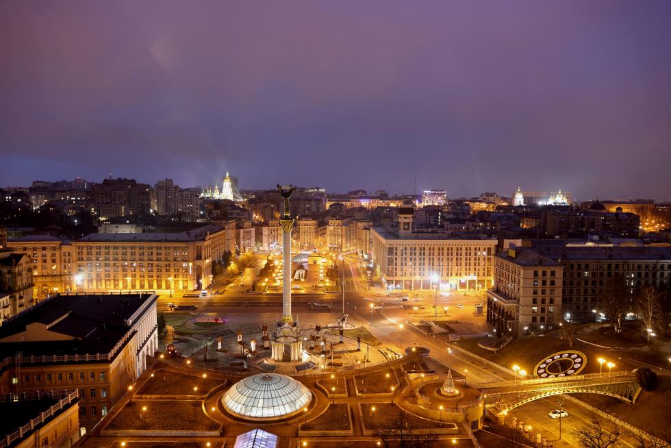 Vista general de Kiev tras la autorización de Putin de las operaciones militares.