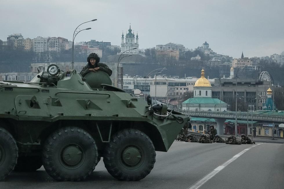 Ejército ucraniano en Kiev.