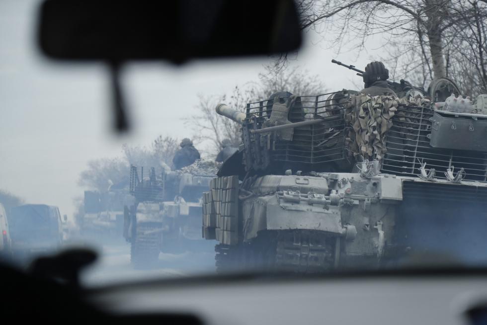 Ejercito ucraniano en Kiev.