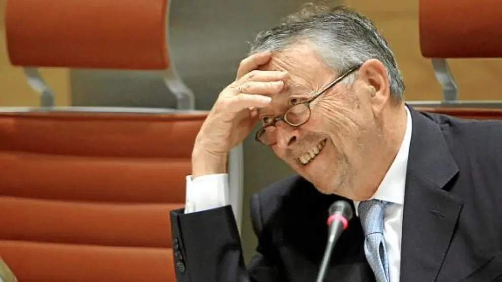 El presidente de RTVE, Alberto Oliart, en una comparecencia en el Congreso.