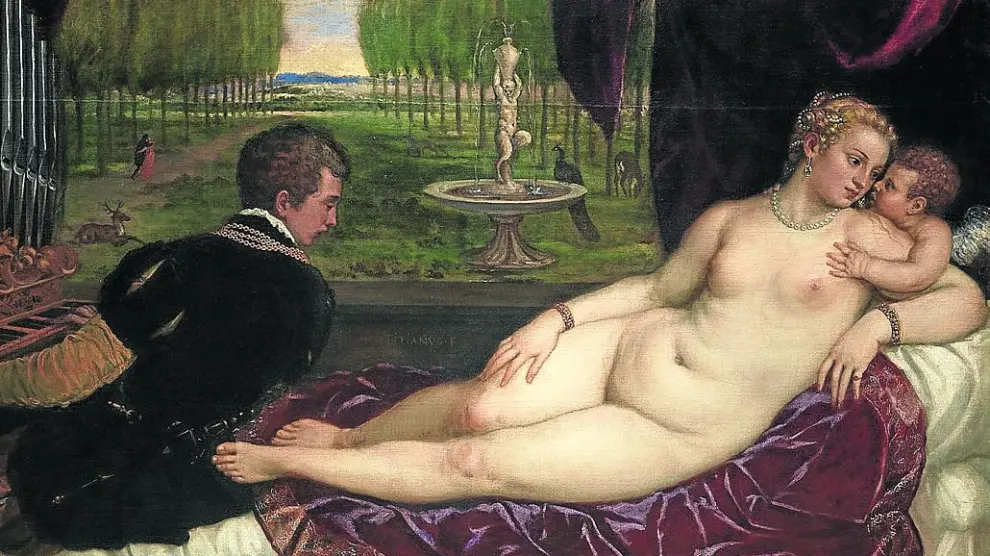 'Venus recreándose en el amor y la música', la obra de Tiziano que se mostrará en Teruel.