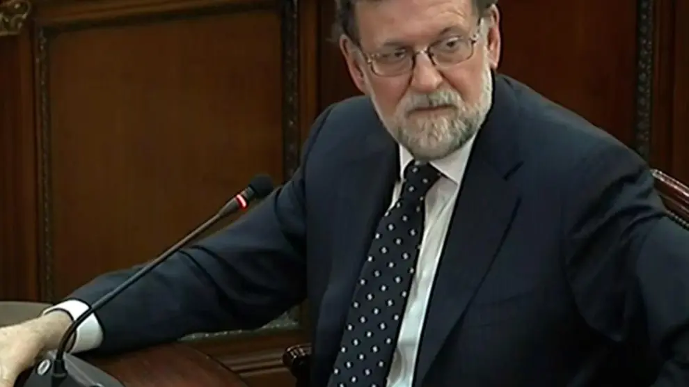 Rajoy, durante su declaración ante el Supremo.