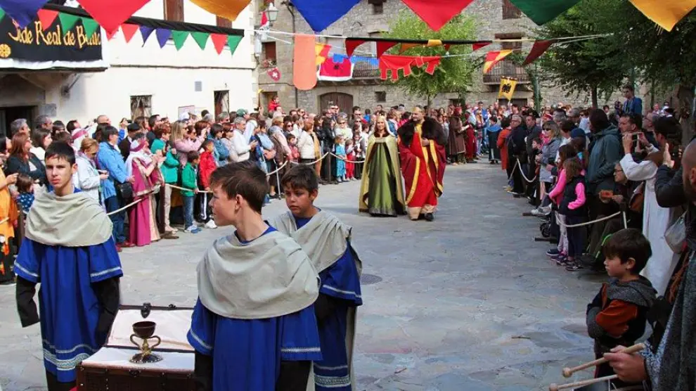 Imagen de la úlima edición de la recreación de la estancia del Santo Grial en Bailo.