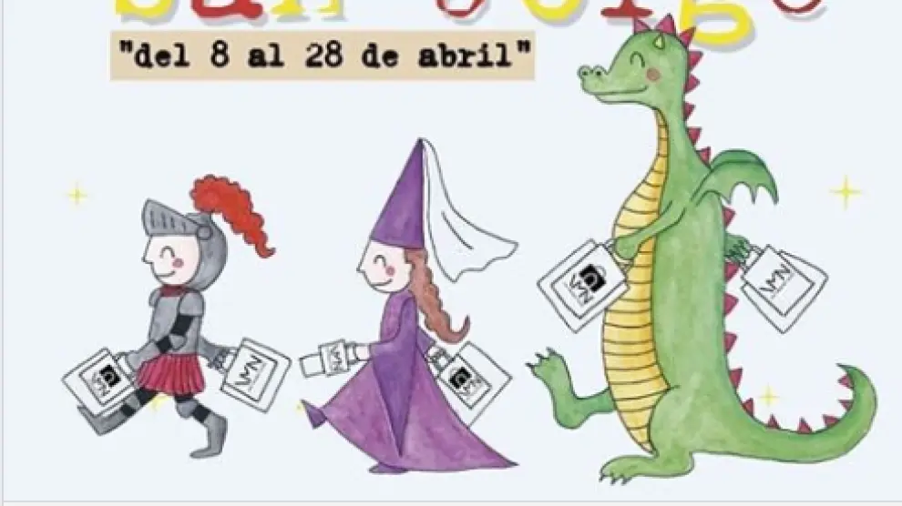 Cartel promoción iniciativa Asociación Vive Méndez Núñez para el día de San Jorge.