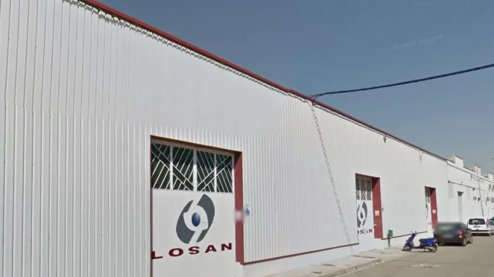 Imagen de la planta de Losan en Caspe.
