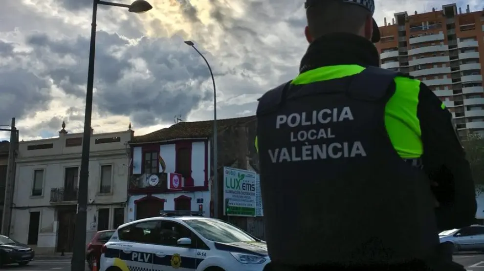 Imagen de un policía local de Valencia.
