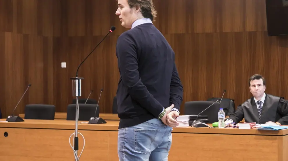 El acusado, durante otro juicio celebrado en la Audiencia de Zaragoza por el que también fue condenado a cinco años y medio de cárcel.