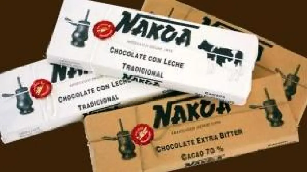 Chocolate elaborado por la empresa Nakoa situada en la localidad zaragozana de Utebo.