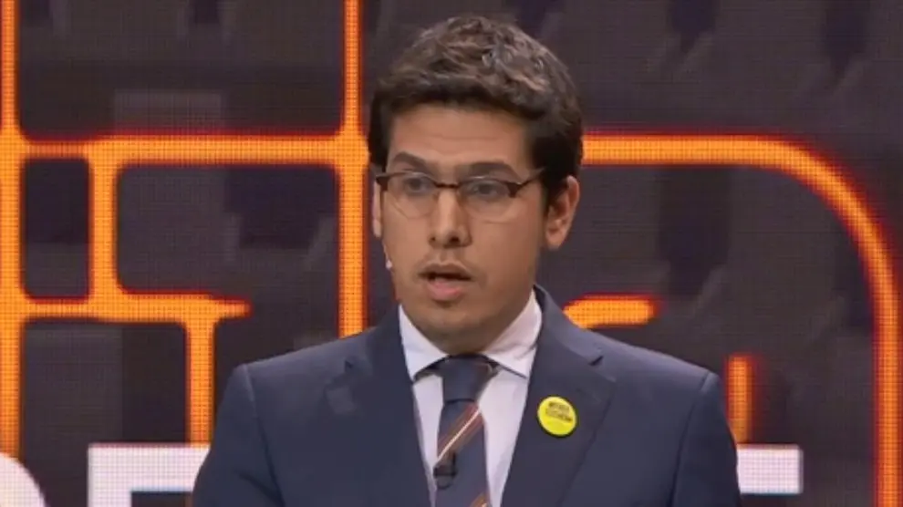Sarri, durante su declaración al comienzo del debate en TV3.