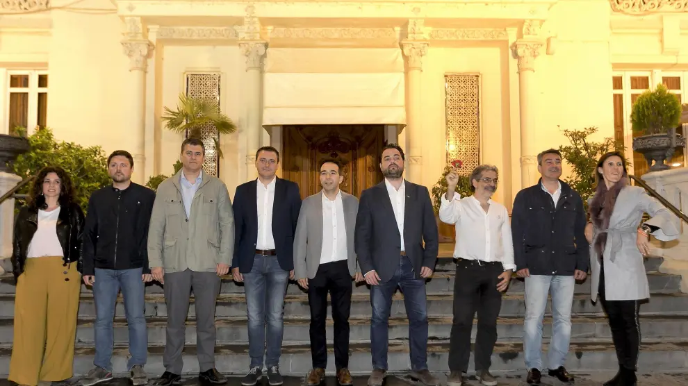 Los cabezas de lista de nueve de las 14 candidaturas autonomómicas de la provincia de Huesca