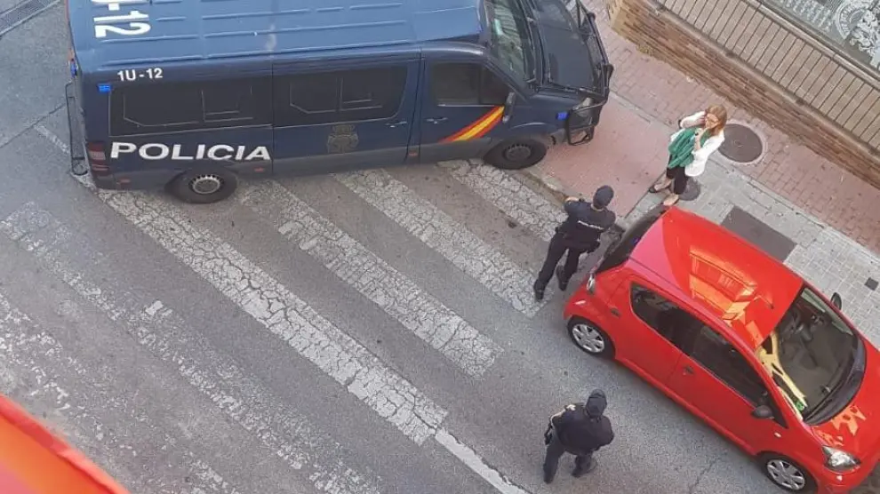 Coches policiales en Las Rozas (Madrid).