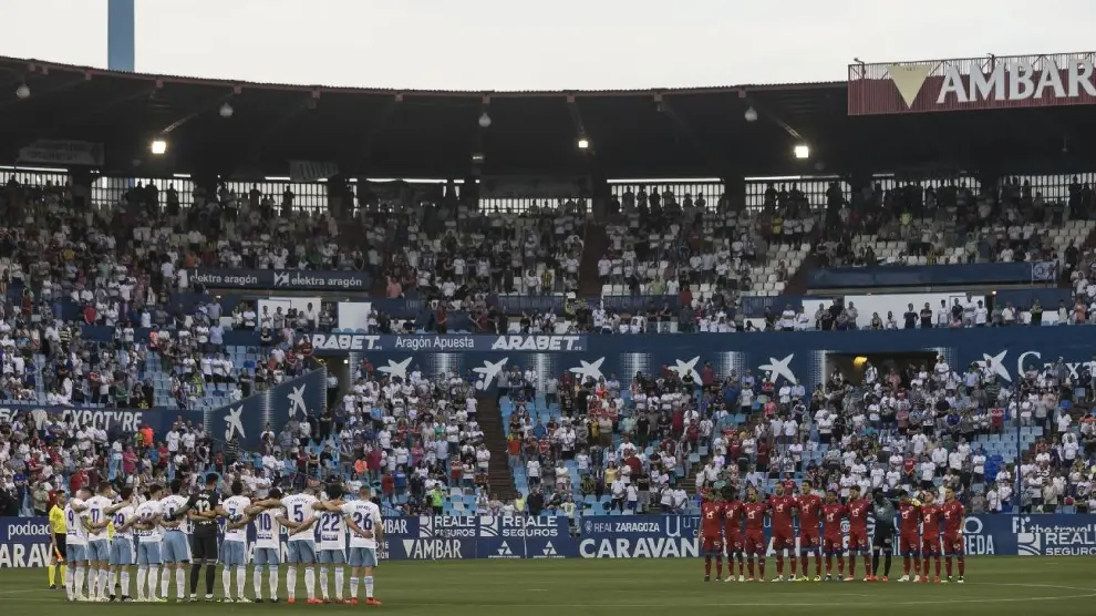 Prolegómenos del último partido disputado en esta temporada, la 2018-19, en La Romareda: el pasado martes 4 de junio, entre el Real Zaragoza y el Numancia.