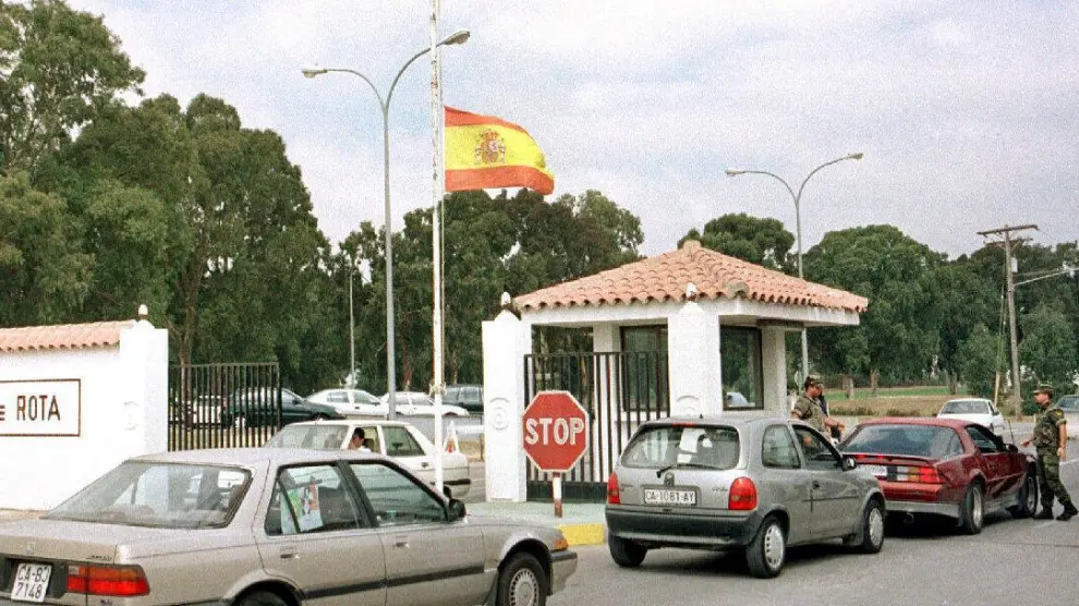 Entrada a la base naval de Rota (Cádiz).