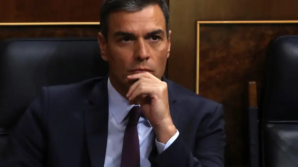 Pedro Sánchez, este jueves, en el Congreso.