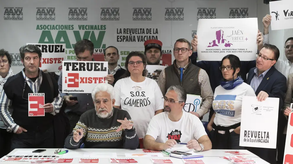 Un acto de Teruel Existe en marzo de 2019.