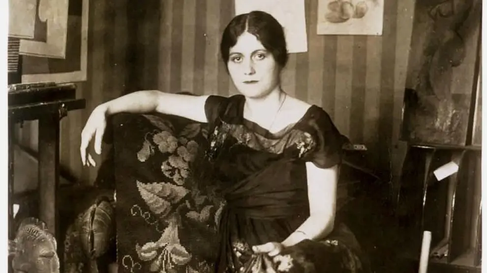 Olga Khokhlova en el estudio de Picasso en Montrouge, 1918