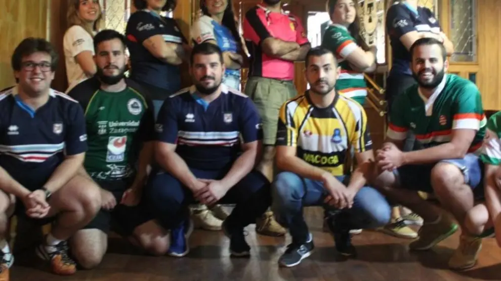 Capitanes de los equipos aragoneses sénior de rugby