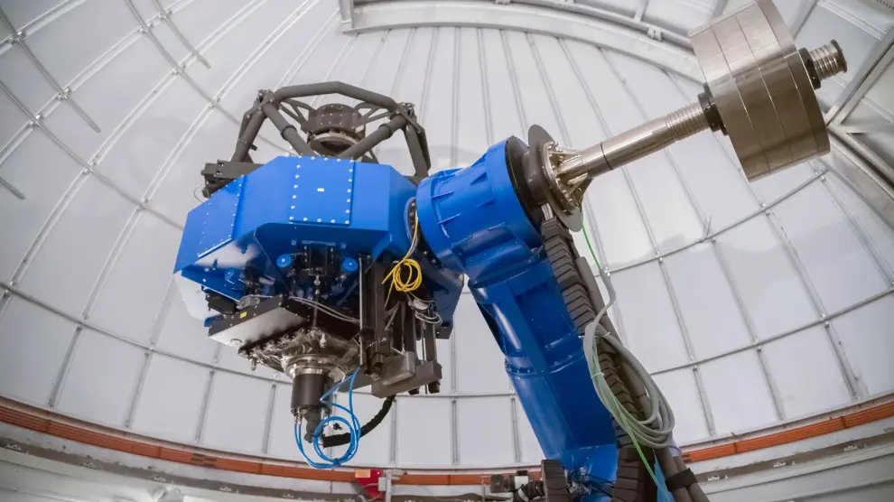 La cámara T80, montada en el telescopio Jast, de 80 cm de diámetro, tiene un campo de visión equivalente a ocho lunas llenas.