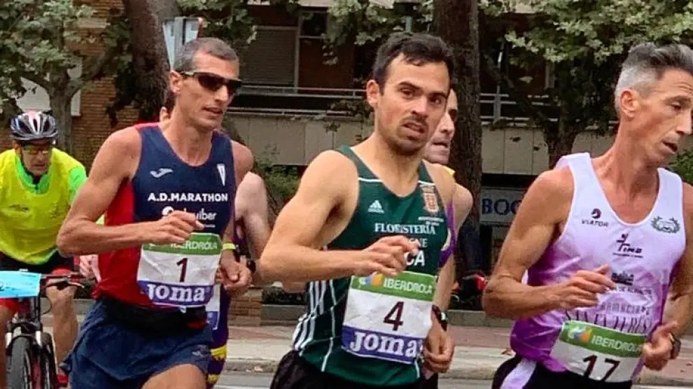 Alberto Puyuelo, durante el Campeonato de España de maratón.