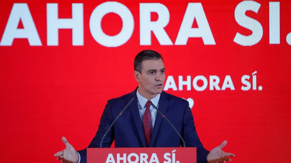 Sánchez, en la presentación de la campaña del PSOE para las elecciones del 10-N.