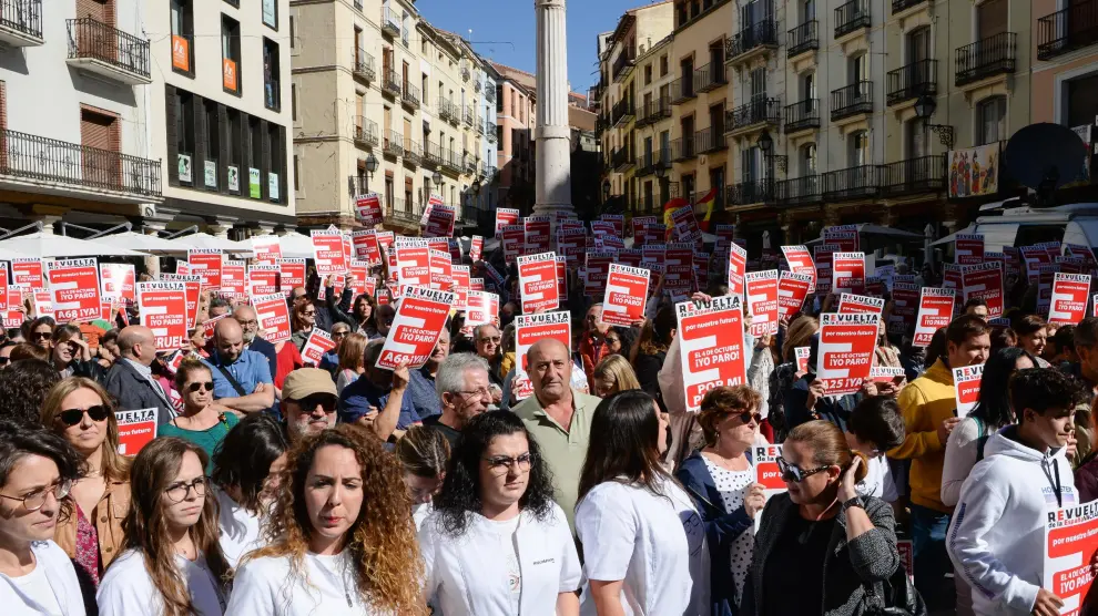Paro de 5 minutos de la España Vaciada, la última convocatoria de Teruel Existe.
