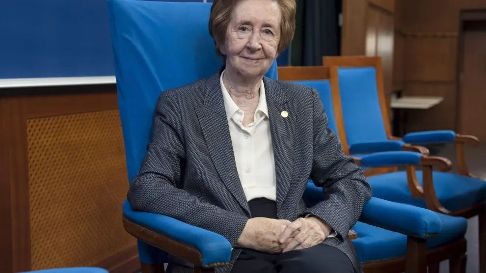 Margarita Salas, cuando fue nombrada senadora honoraria de la Facultad de Ciencias de la Universidad de Zaragoza, el 4 de octubre de 2013.
