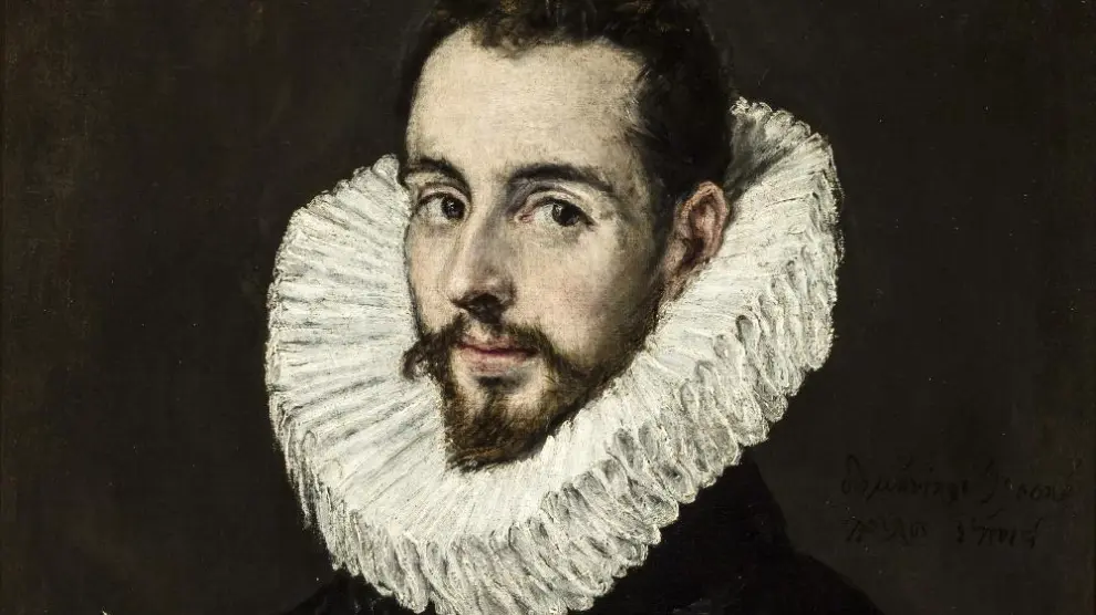 Retrato del pintor Jorge Manuel Theotocopuli de El Greco, 1605, reproducido por Picasso en 1950.